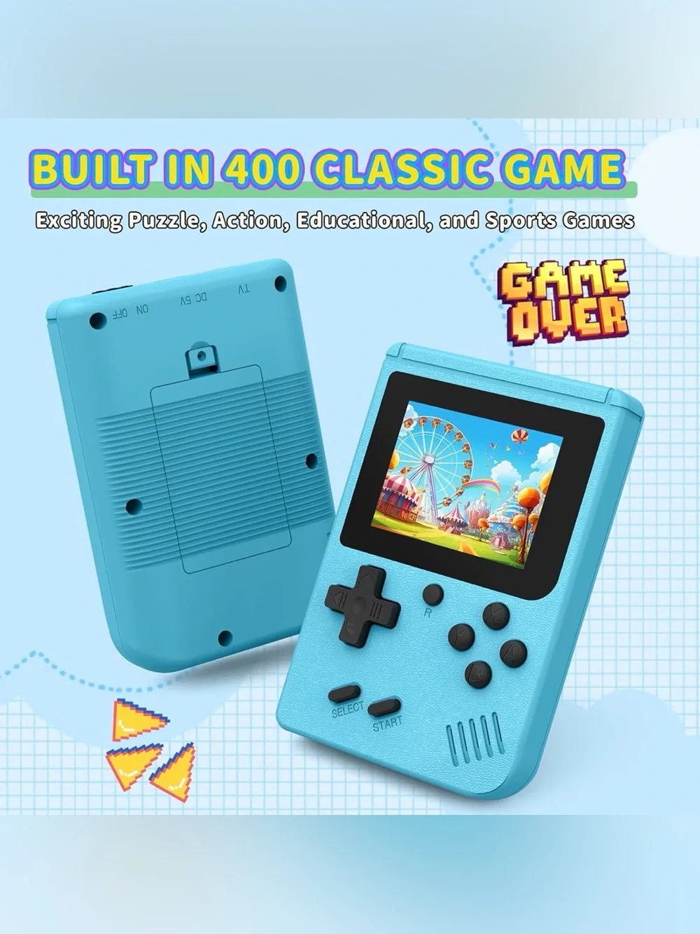 Portable Handheld Gaming Console - Blue
